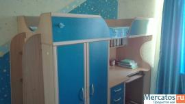 Продам детский комплекс (кровать-чердак, стол, шкаф) 3