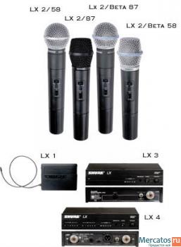микрофон SHURE LX88-II радиосистема 2 микрофона SHURE SM58 3