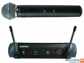 Микрофон SHURE PGX24/BETA58 проф.радиосистема.магазин.