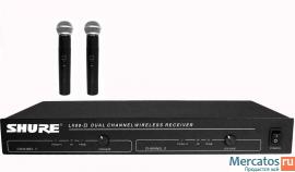 микрофон SHURE LX88-II радиосистема 2 микрофона SHURE SM58.МАГАЗ