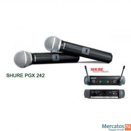 микрофон SHURE PGX242/BETA58A радиосистема 2 микрофона BETA 58.к 2