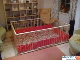 Большой детский деревянный манеж 1,5х2,0м с калиткой 2