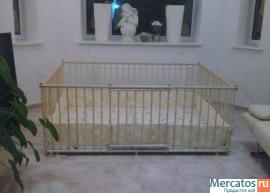 Большой детский деревянный манеж 1,5х2,0м с калиткой 5