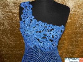 Шикарное вязаное платье 3