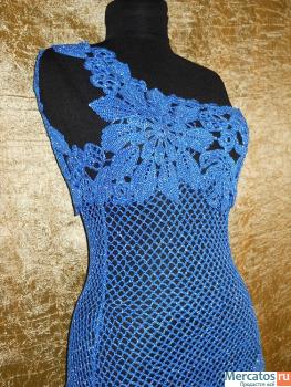 Шикарное вязаное платье 4
