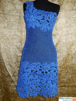 Шикарное вязаное платье 5