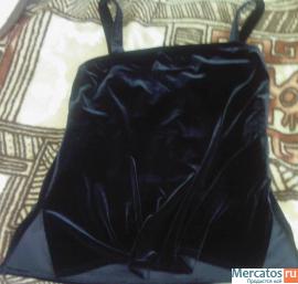 бархатно-велюровый костюм черного цвета юбка+топ или вещи по отд 2