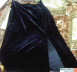 бархатно-велюровый костюм черного цвета юбка+топ или вещи по отд 3