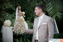 Золотое свадебное платье