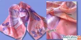 Шарф ручной росписи "Воздушный" 3