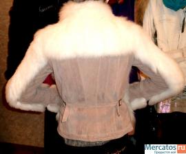 Новый полушубок Just Cavalli из песца и замши оригинал размер 46 2