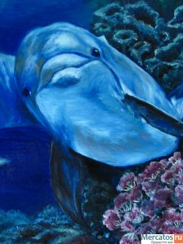 картина "дельфины" 2