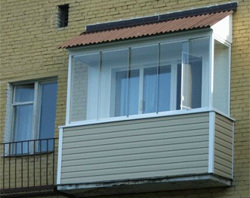 Остекленный балкон окна пвх 4