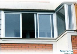 Остекленный балкон окна пвх 4