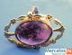 Кольцо аметист бриллианты золото 585 пр 80000 руб