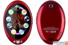 новый красивый овальный красный телефон