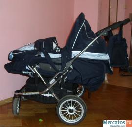 Коляска для двойни Emmaljunga Twin Cerox 360, цвет Pro Ocean (20 2