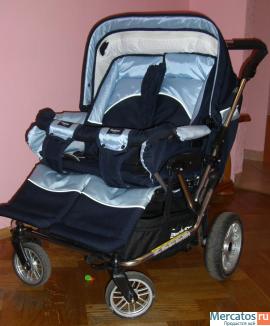 Коляска для двойни Emmaljunga Twin Cerox 360, цвет Pro Ocean (20 3