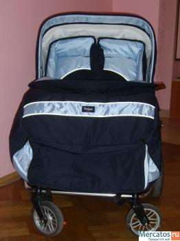 Коляска для двойни Emmaljunga Twin Cerox 360, цвет Pro Ocean (20 4
