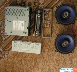 Магнитола Panasonic + колонки 120 watt