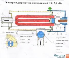 Электроподогреватель двигателя среднетоннажных автомобилей