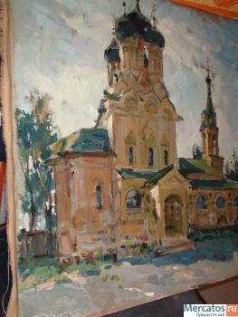 Картина 80г х/ м " Церковь"худ.Мешуров