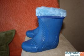 Резиновые сапожки р.24/25 с теплым валеночком,д/м или д/д