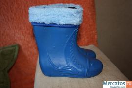 Резиновые сапожки р.24/25 с теплым валеночком,д/м или д/д 3