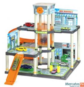 Трёхуровневая детская парковка с игровым ковриком.+ПОДАРОК. 2