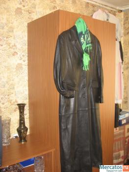 Кожанный черный плащ 48-50 за 3000 рублей 2