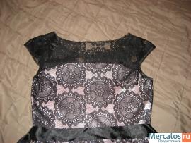 Платье черное с розовым 2