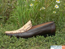 Мужские туфли из кожи питона