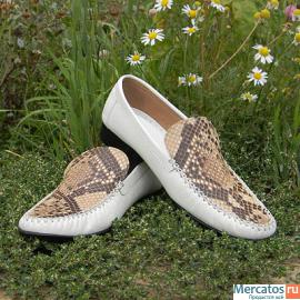 Мужские туфли из кожи питона 2