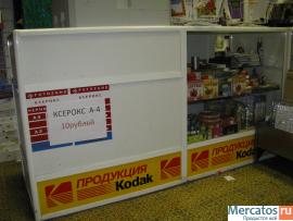 Прилавок из аллюм. профиля и стекла - 2 секции