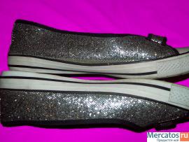 блестящие кеды Accersorri 39 размер 3