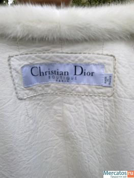Белый норковый полушубок Christian Dior 3