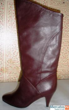Сапоги новые осенние, темно-бордовые, Италия, Комендантский пр. 2