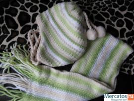 Продам Зимний комплект шапка+шарф рр 50-52