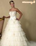 Свадебное платье Sincerity 3247 из тончайшей органзы. Прокат 100