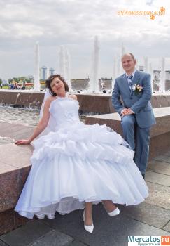 Элегантное свадебное платье молочно белого цвета. Прокат:6500