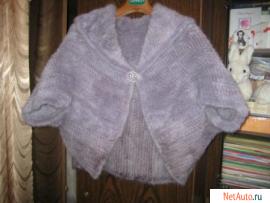 Накидка-жилет из вязаной норки супер! р.44-46-48