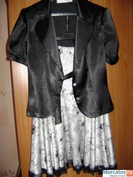 Атласный костюм-юбка и пиджак 3