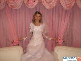 Cвадебное белое платье и КРУЖЕВНОЕ БОЛЕРО В ПОДАРОК