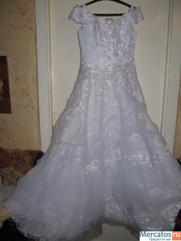 Cвадебное белое платье и КРУЖЕВНОЕ БОЛЕРО В ПОДАРОК 2