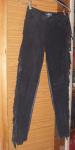 Ультрамодные узкие брюки APART из замши и джинсовой ткани с бахр