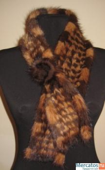 Продам шарф из норки вязаной цвет разный 3