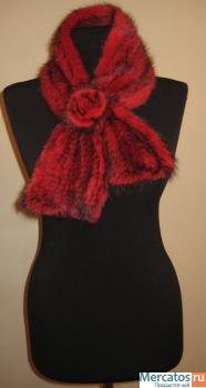 Продам шарф из норки вязаной цвет разный 4