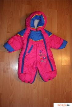 Комбинезон зимний на овчине, до 74см