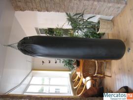 Боксерский мешок кожаный с подвесной системой