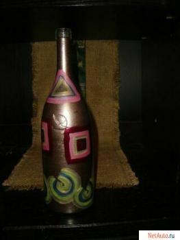 продам бутылку для интерьера "Геометрические фигуры"